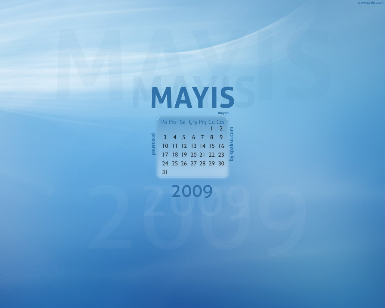 May 2009 calendar wallpaper