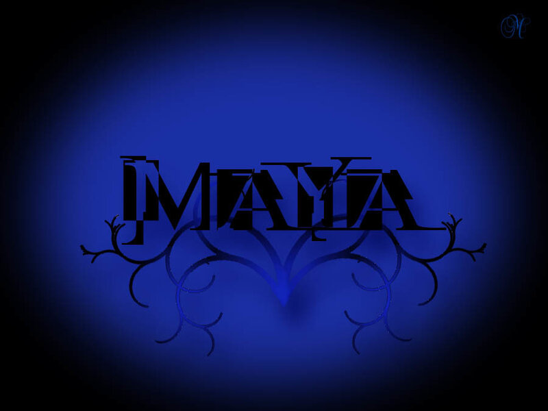 Maya logo with blue background