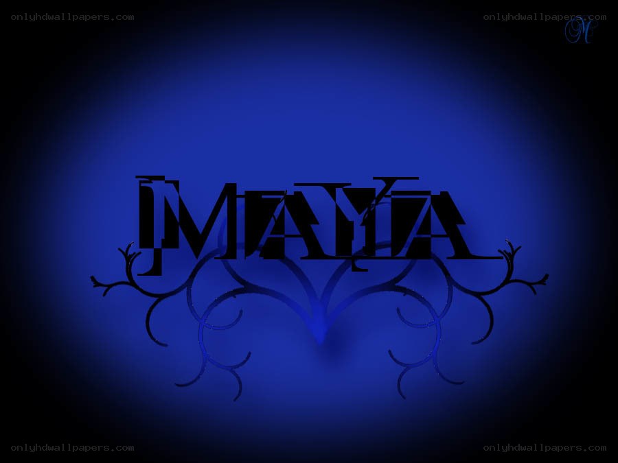 Maya logo with blue background
