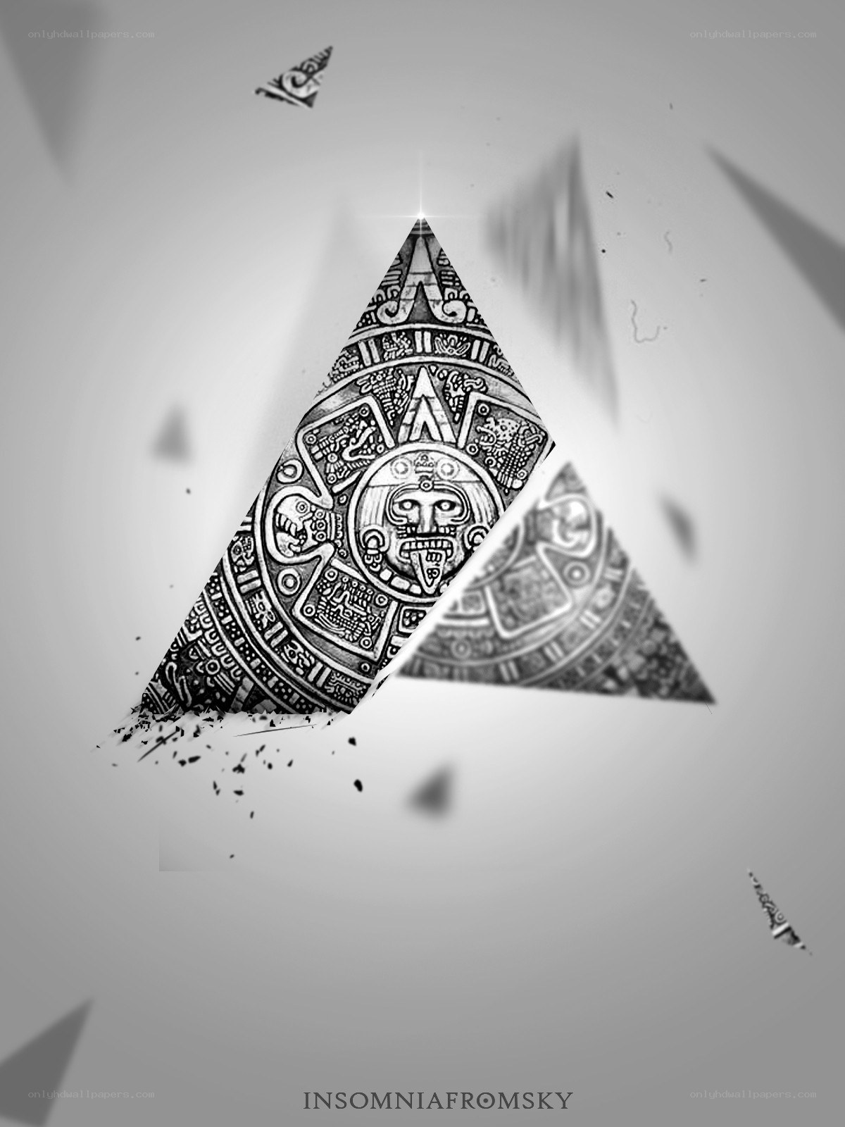 Mayan calendar triangle design