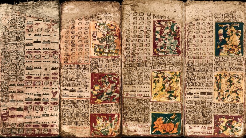 Mayan codex pages