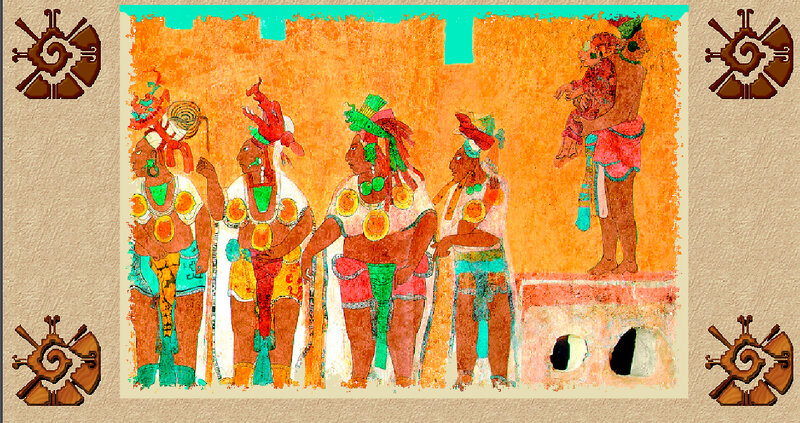 Mayan Figures in Mural