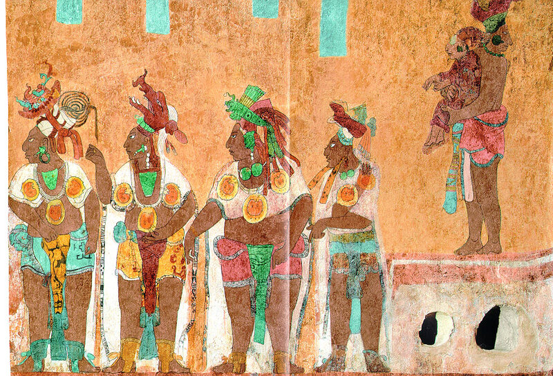 Mayan Mural Figures