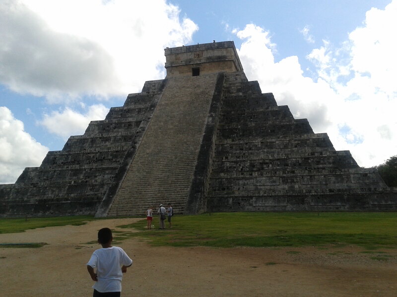 Mayan Pyramid at Chichen Itza — Gray