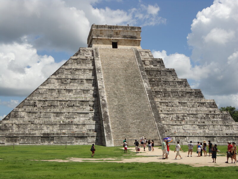 Mayan Pyramid at Chichen Itza — Green
