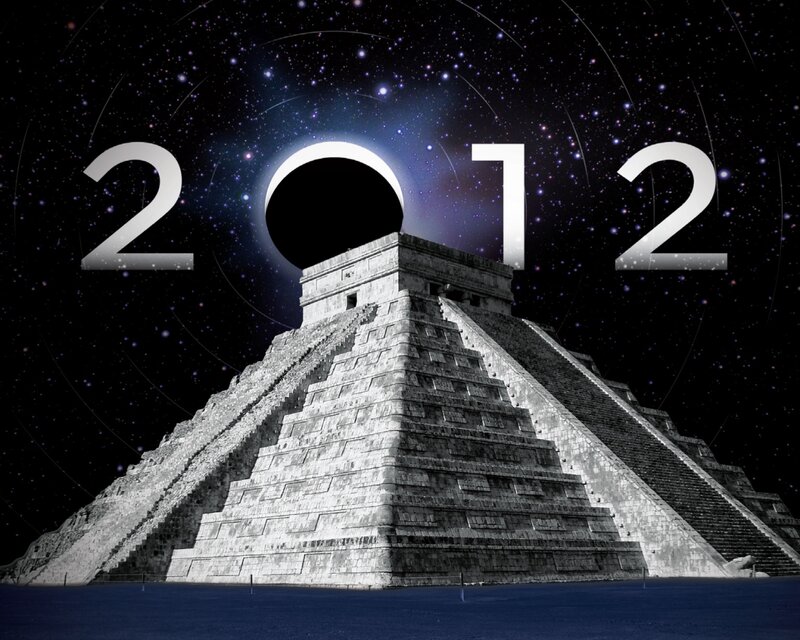 Mayan Pyramid at Night — Black