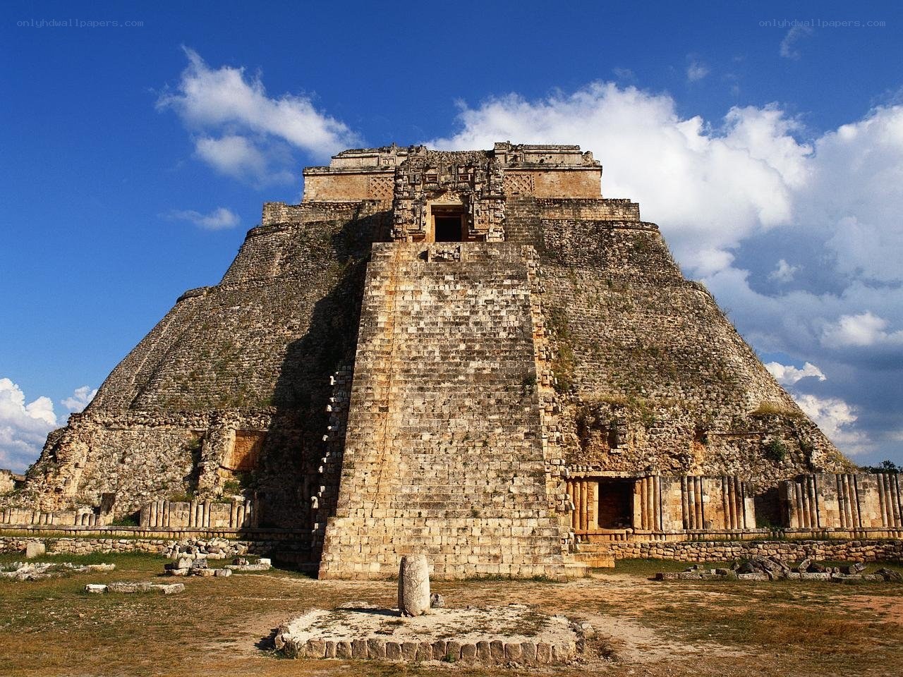 Mayan pyramid at Uxmal