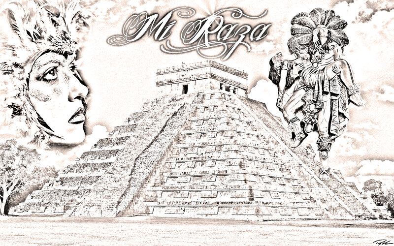Mayan Pyramid Illustration