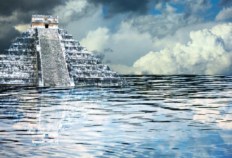 Mayan Pyramid in Water