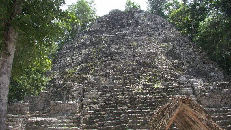 Mayan Pyramid Ruins — Gray