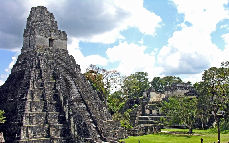 Mayan Pyramid Ruins — Green, Serene
