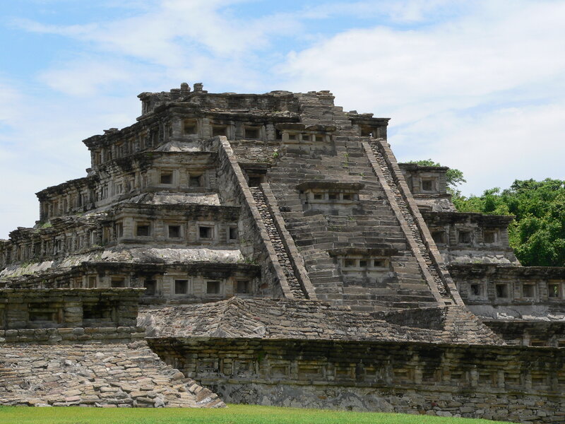 Mayan Pyramid Structure — Gray