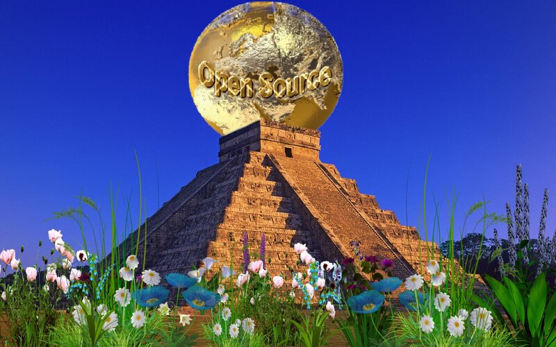 Mayan Pyramid with Globe