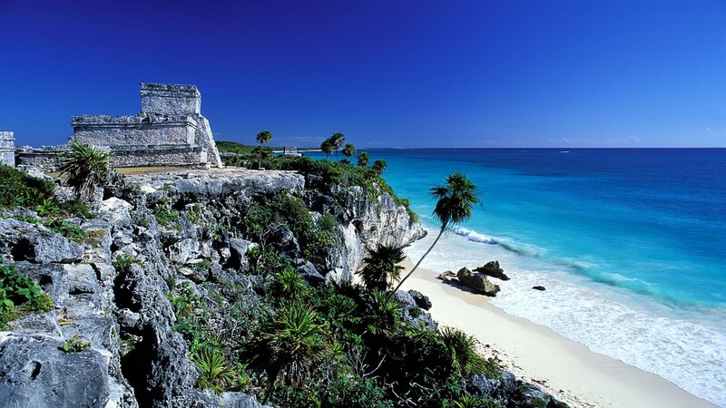 Mayan Ruins at Tulum — Blue