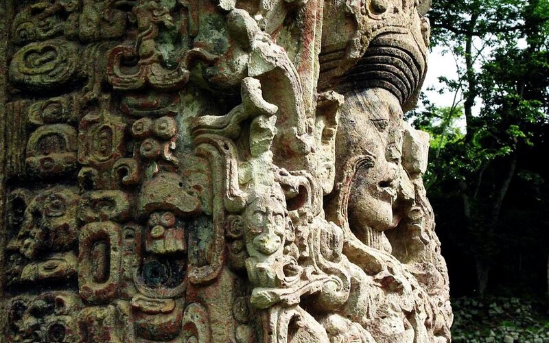 Mayan stone carving at Palenque