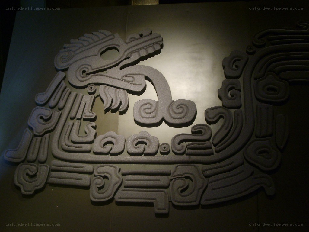 Mayan-style stone carving