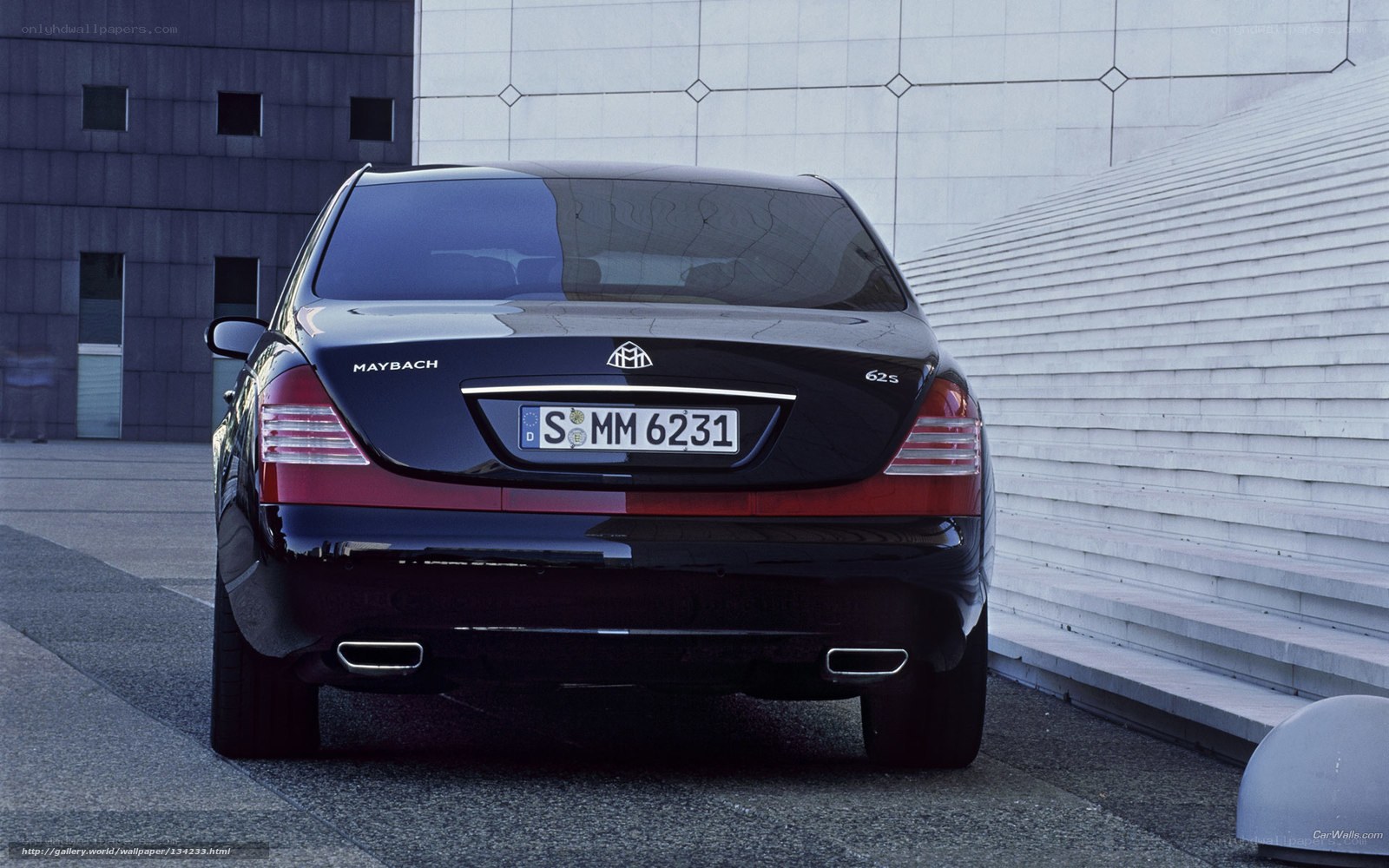 Maybach 62S rear view