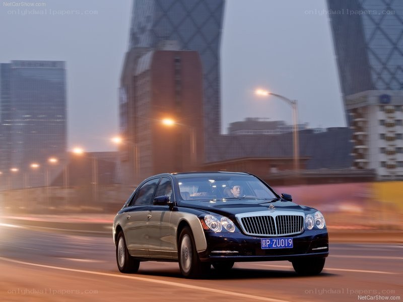 Maybach driving in city