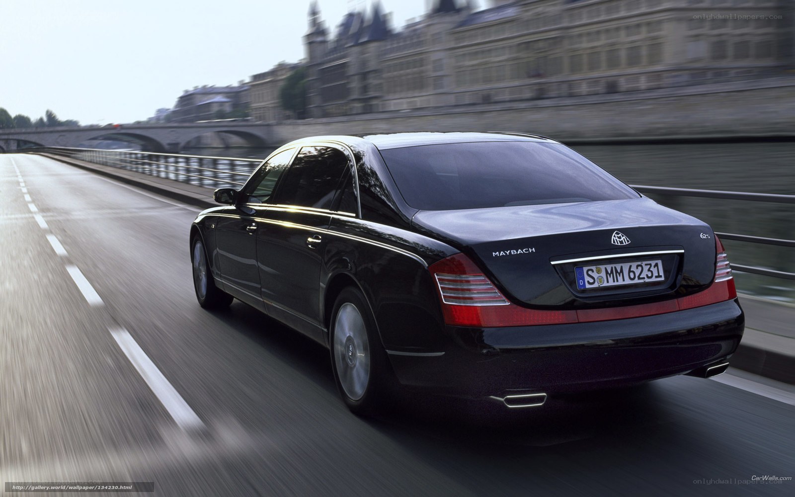 Maybach driving on a bridge
