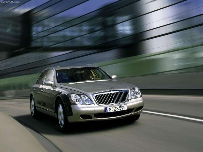 Maybach driving on a road