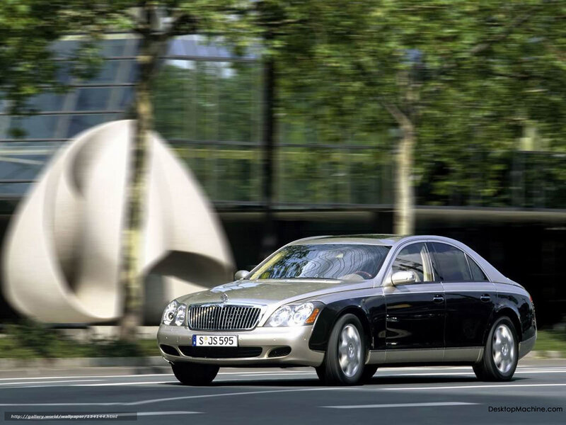 Maybach driving on city street