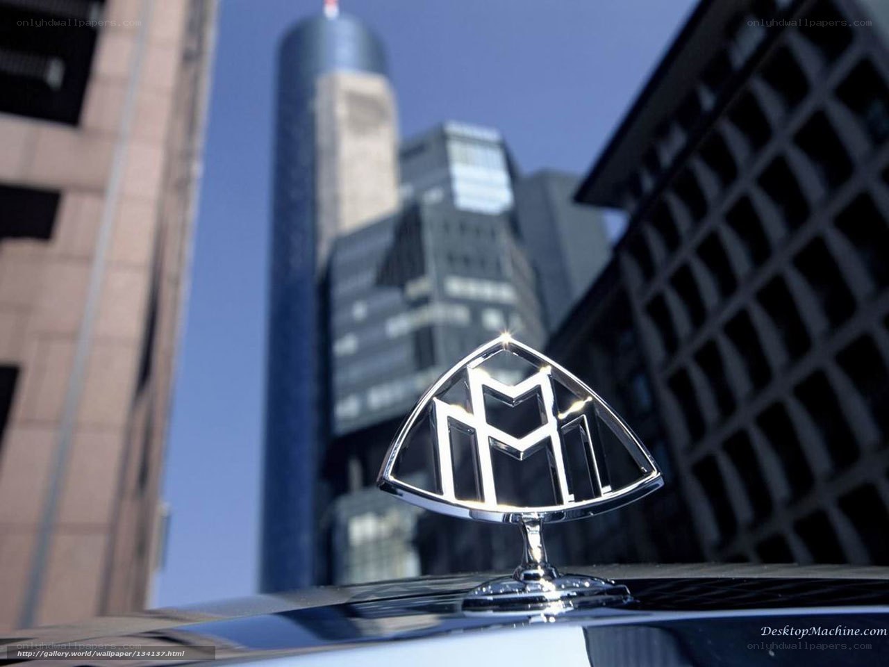 Maybach emblem in city