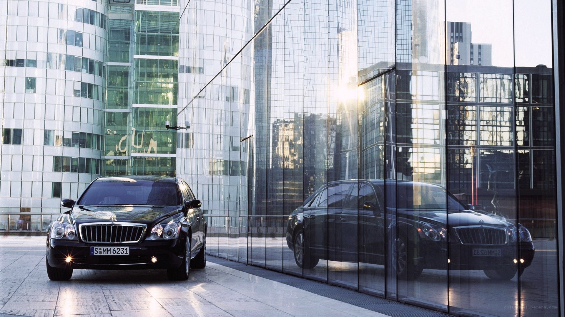 Maybach in modern city