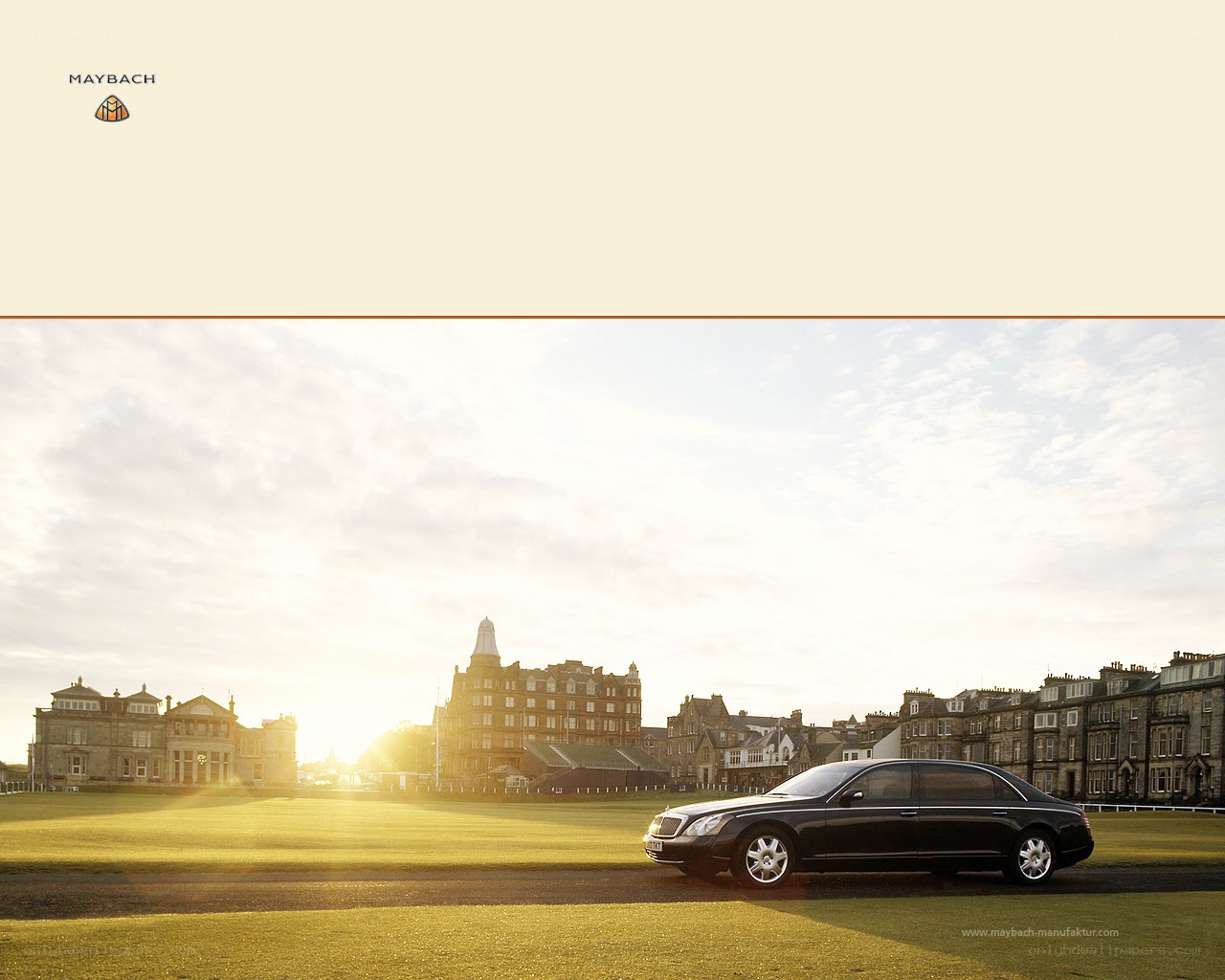 Maybach on a golf course