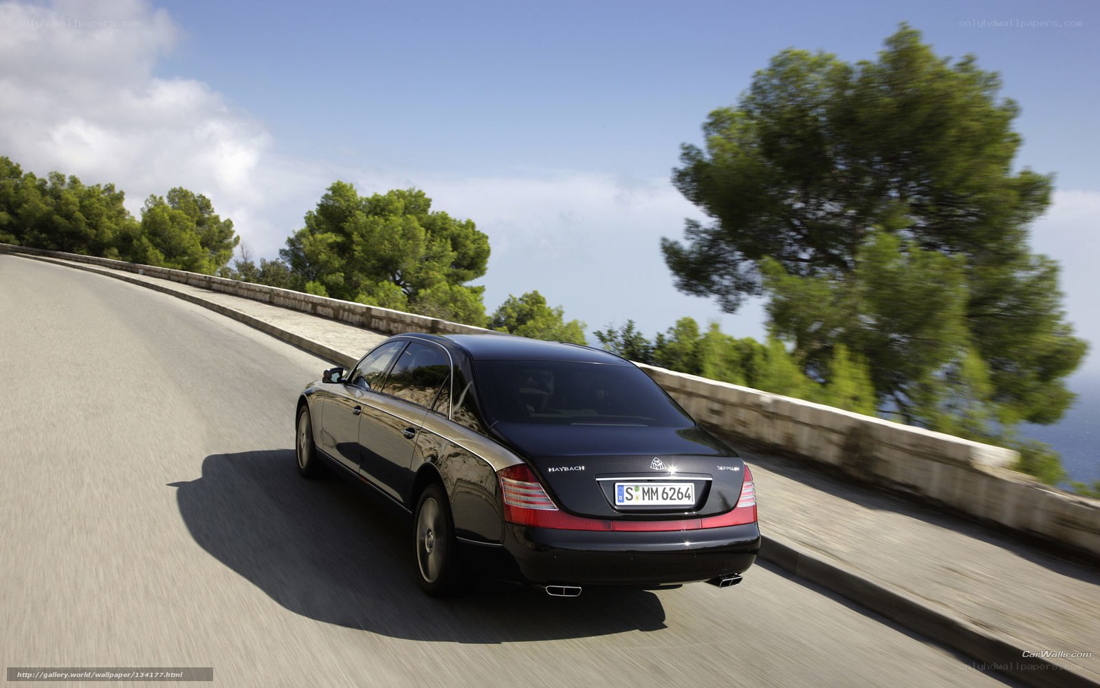 Maybach on coastal road