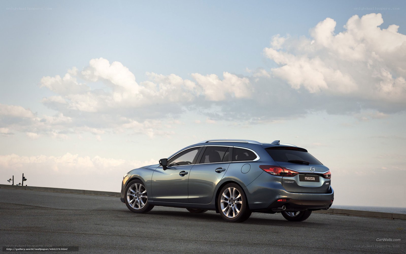 Mazda 6 Wagon on coastal road