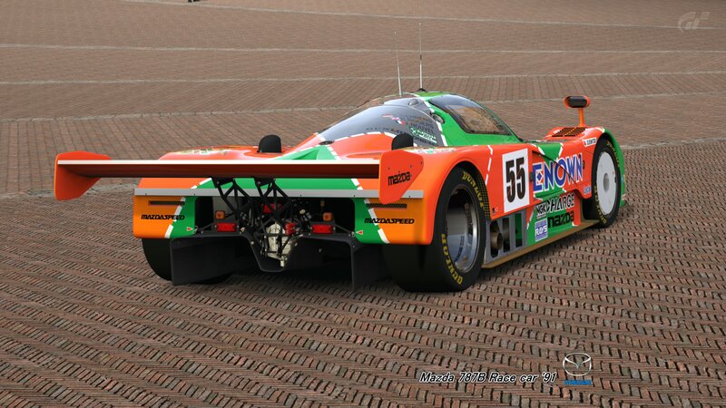 Mazda 787B Race Car — Orange