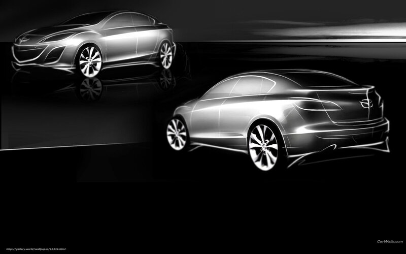 Mazda car design sketches