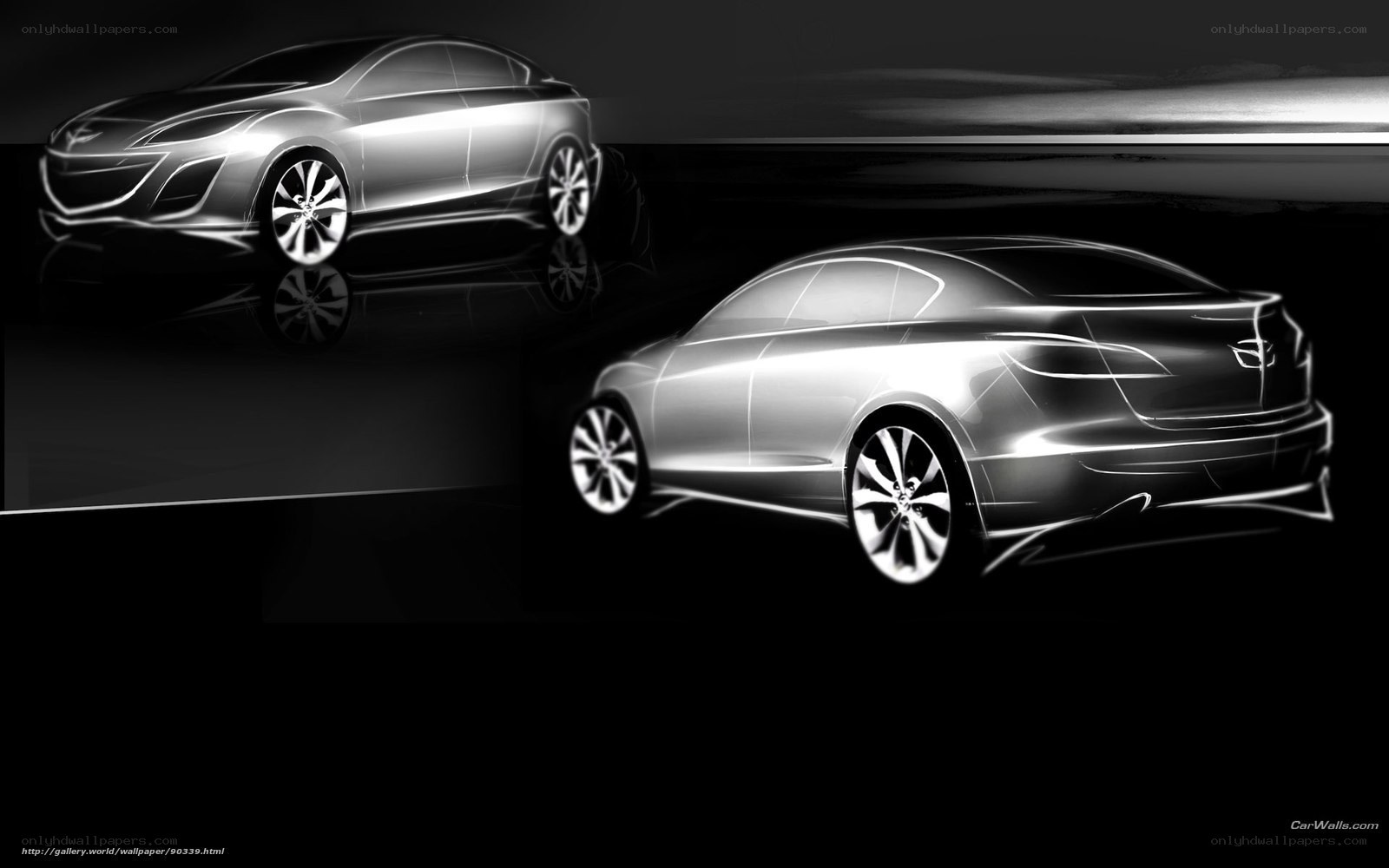Mazda car design sketches
