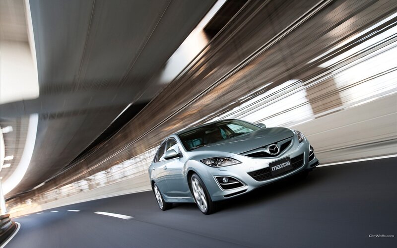 Mazda car in motion