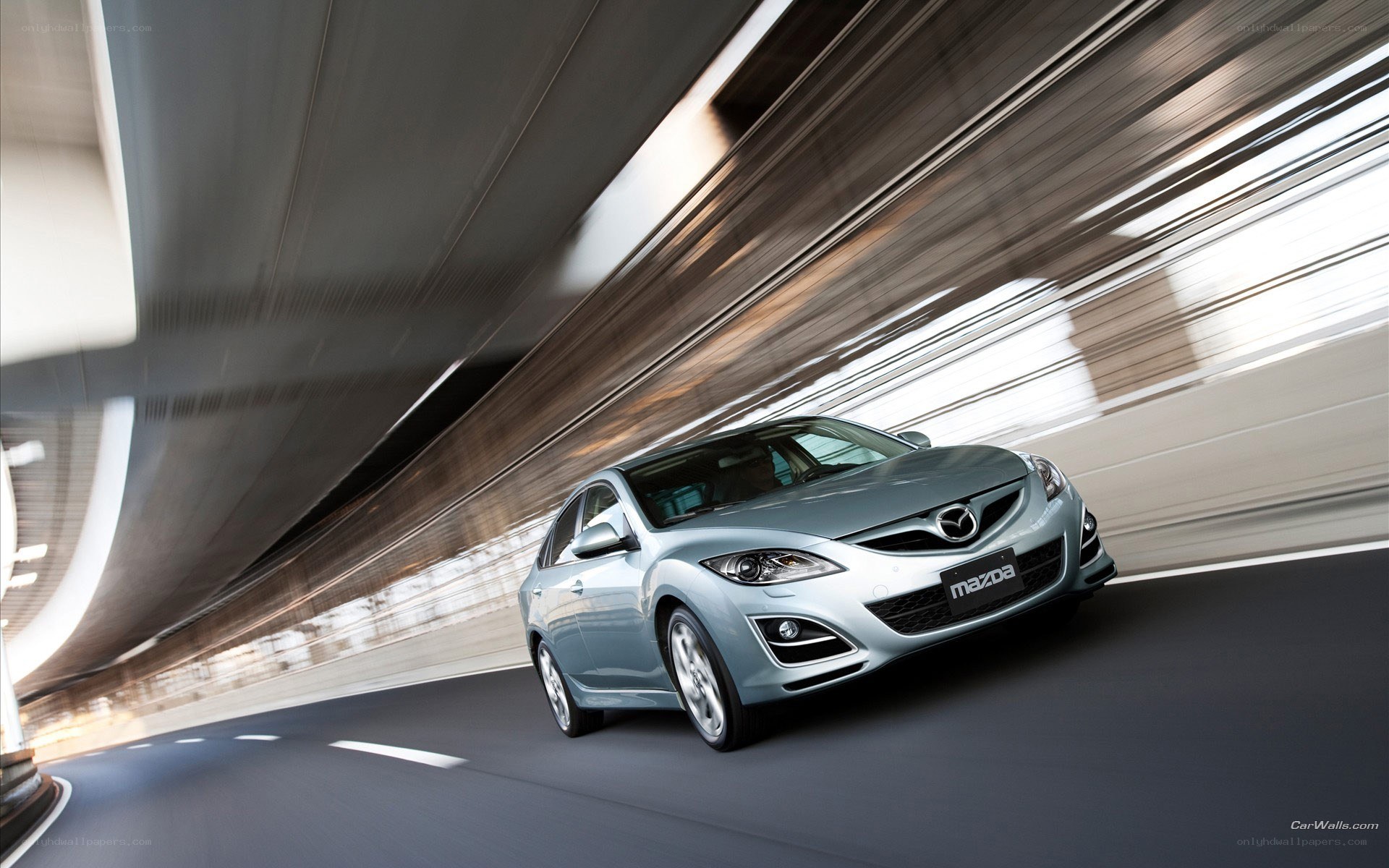 Mazda car in motion