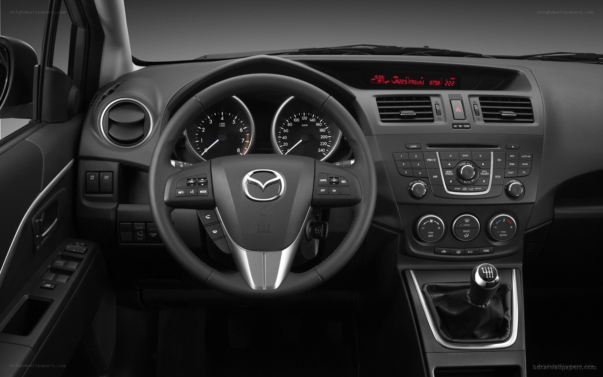 Mazda car interior dashboard