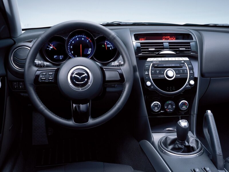 Mazda car interior dashboard
