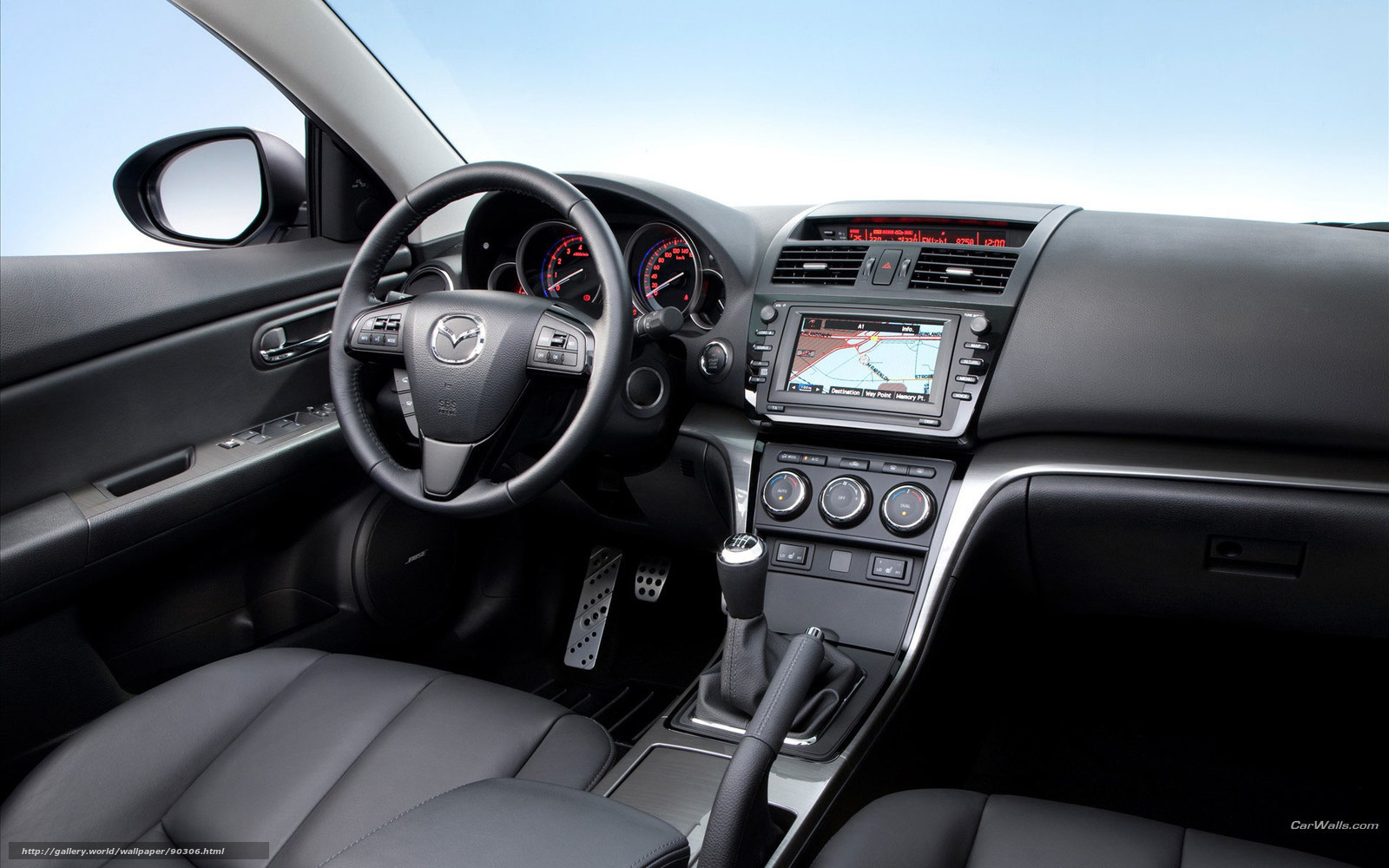 Mazda car interior dashboard