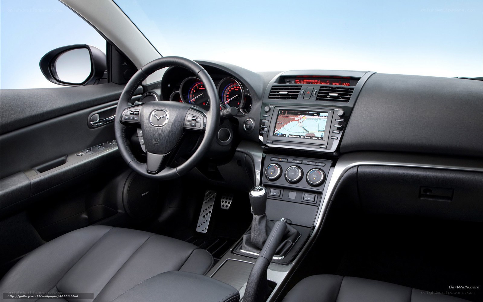 Mazda car interior dashboard