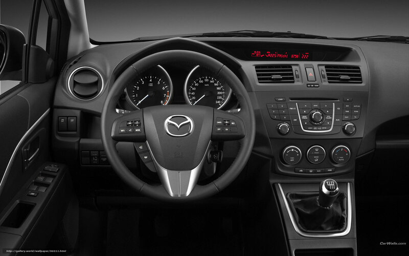 Mazda car interior dashboard