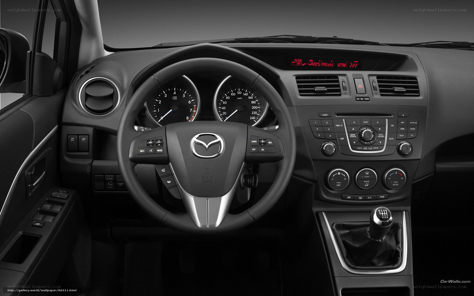 Mazda car interior dashboard