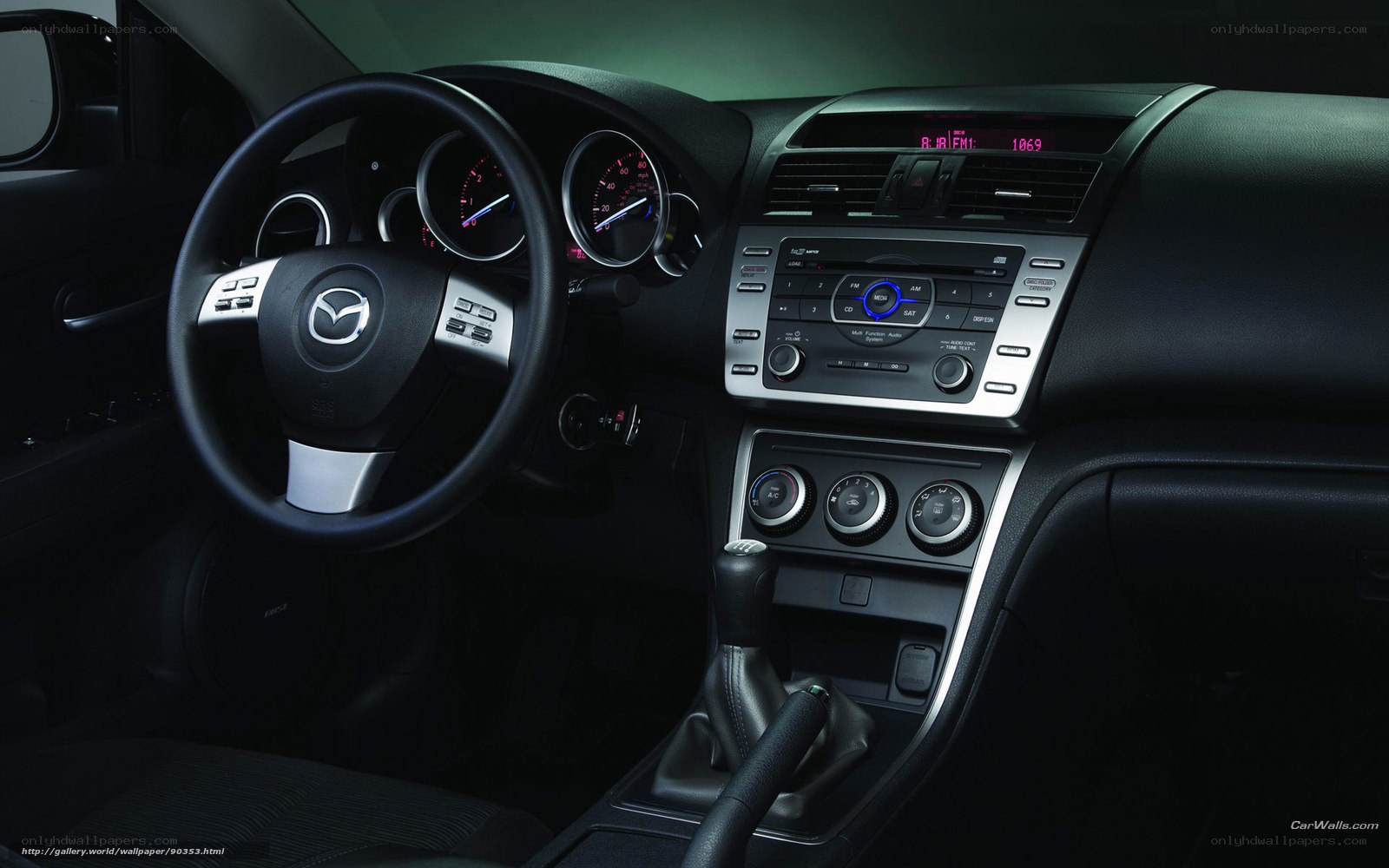 Mazda car interior dashboard