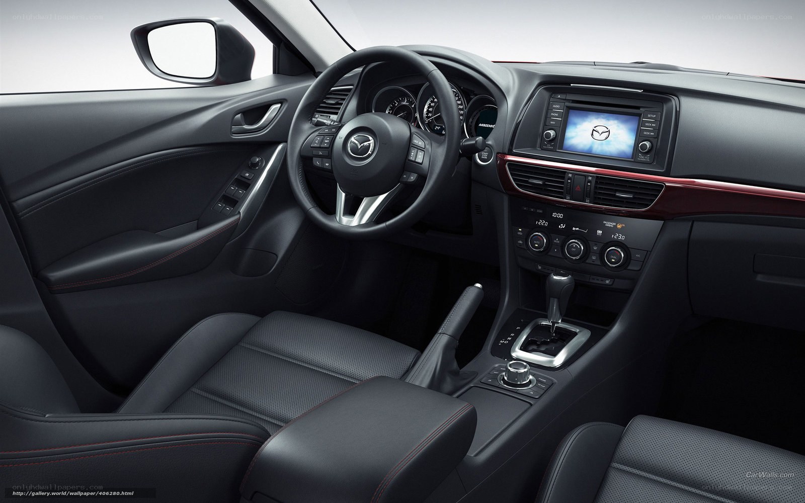 Mazda car interior dashboard