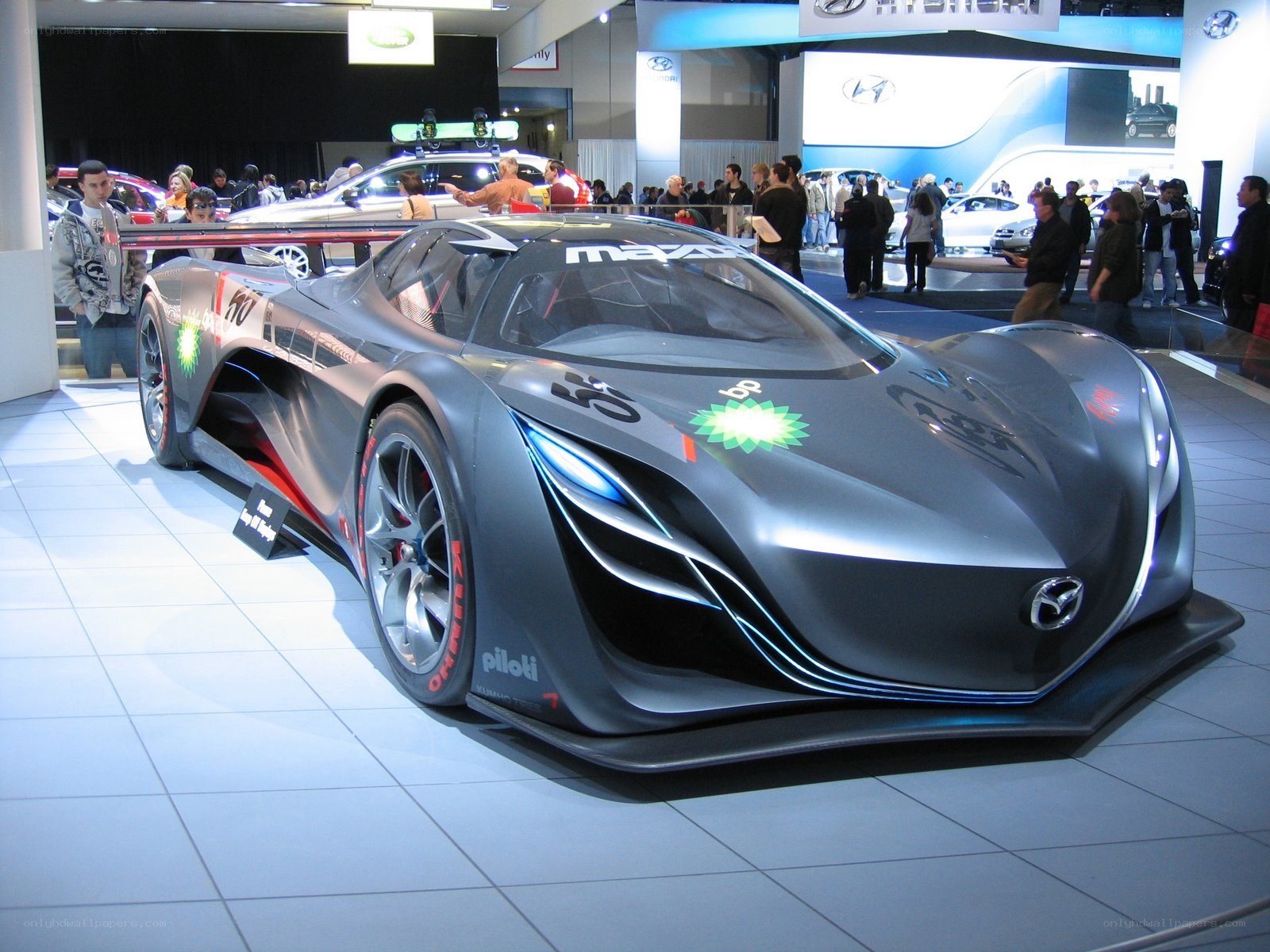Mazda concept car at auto show