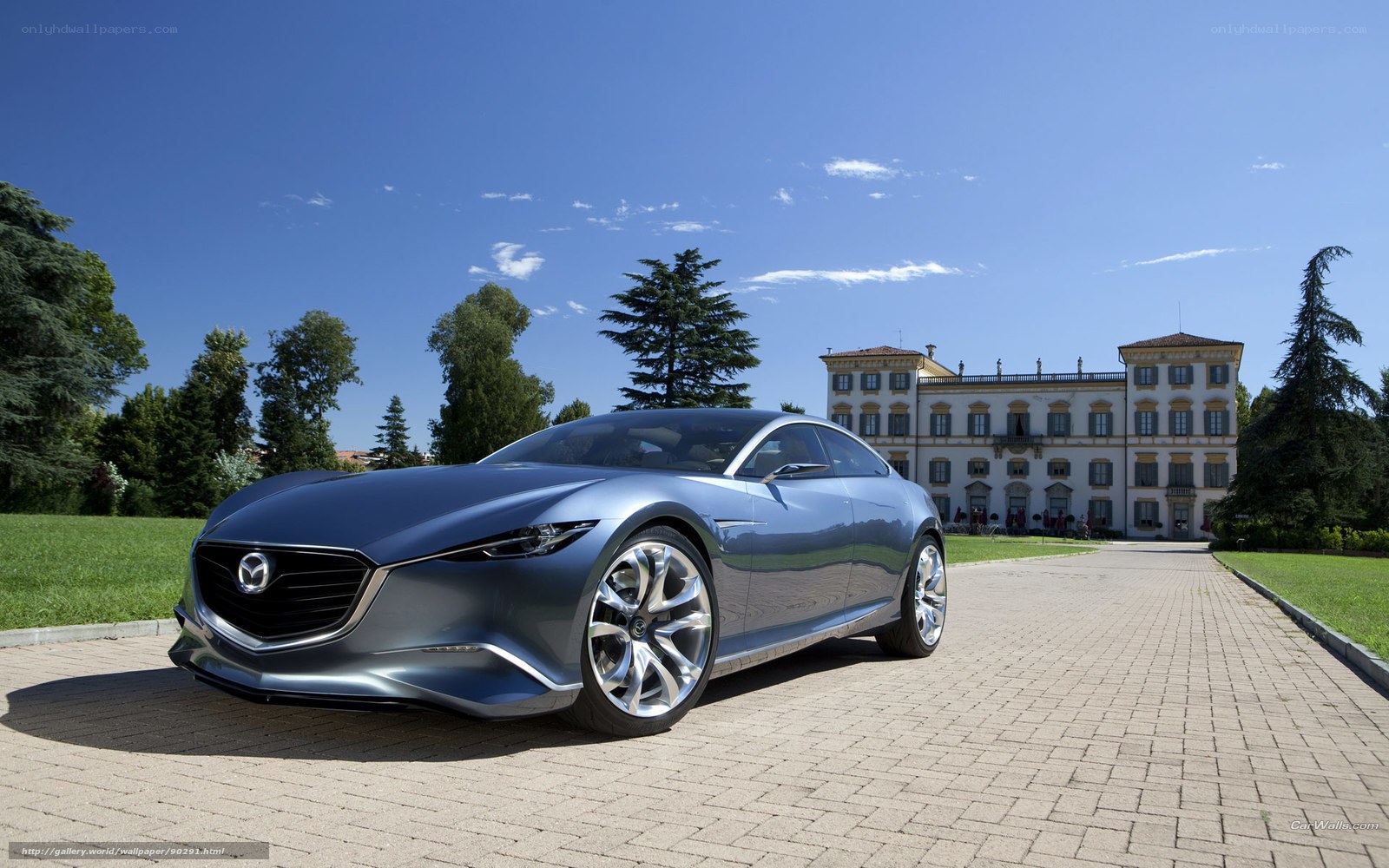 Mazda concept car on driveway