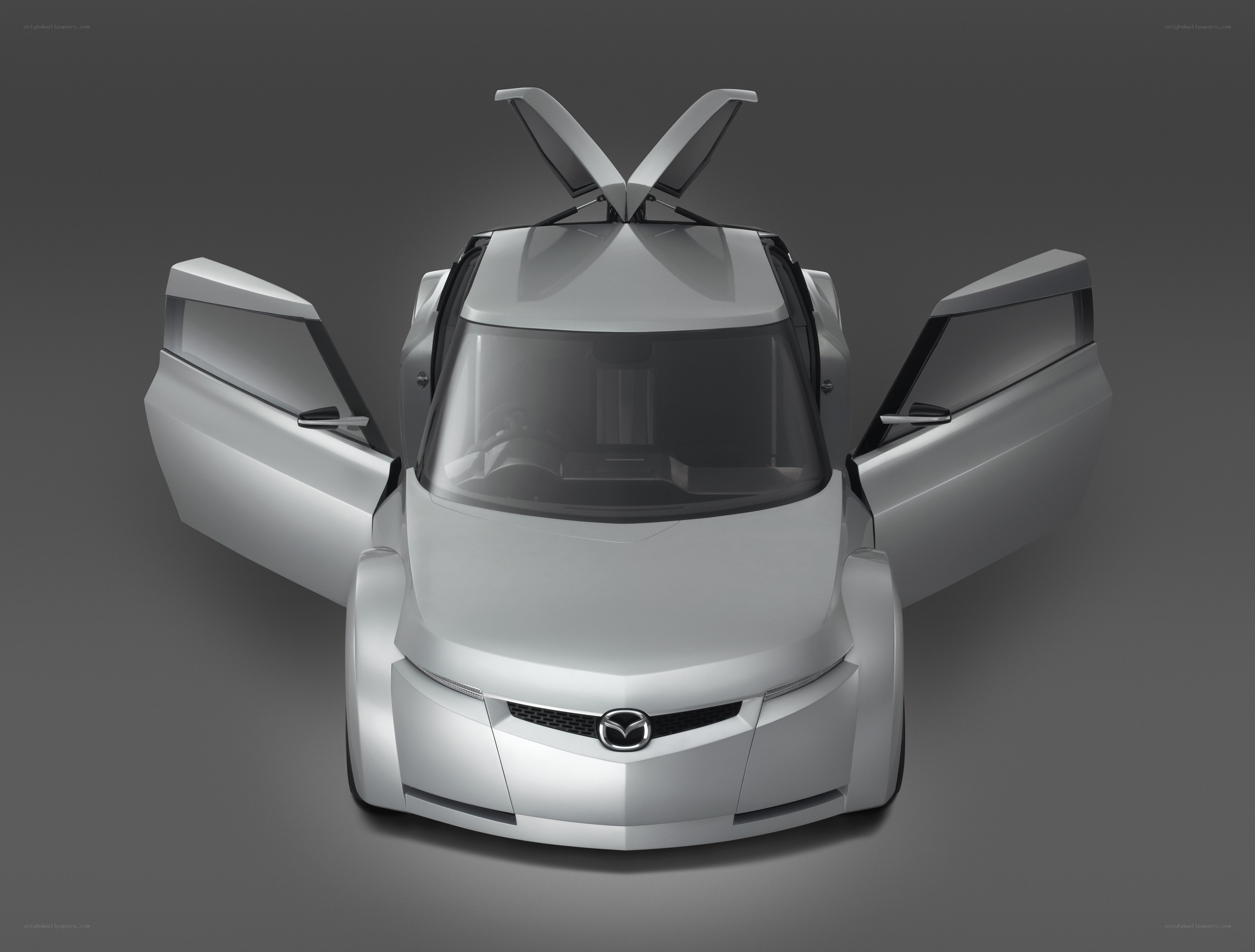 Mazda concept car with gullwing doors