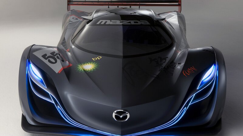 Mazda Concept Race Car — Black, Dramatic, Photograph