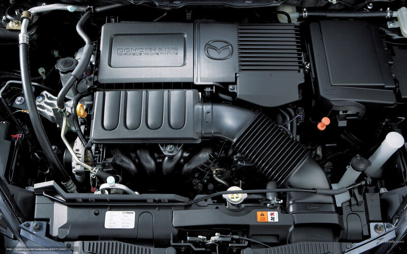 Mazda engine compartment