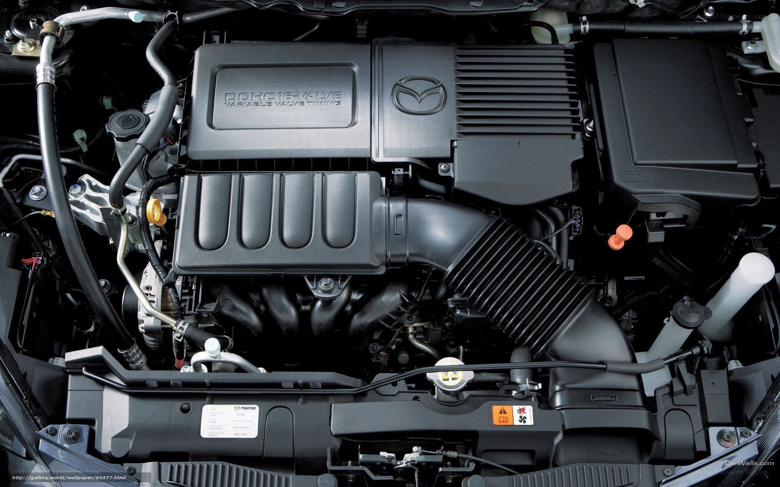 Mazda engine compartment