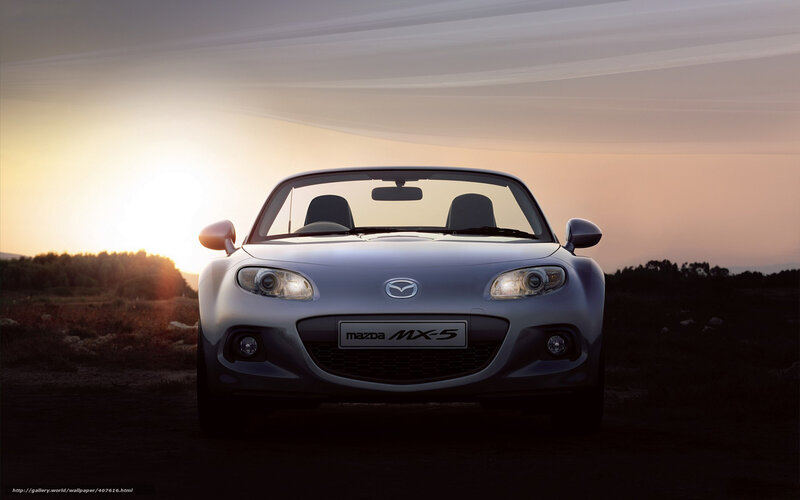 Mazda MX-5 at sunset